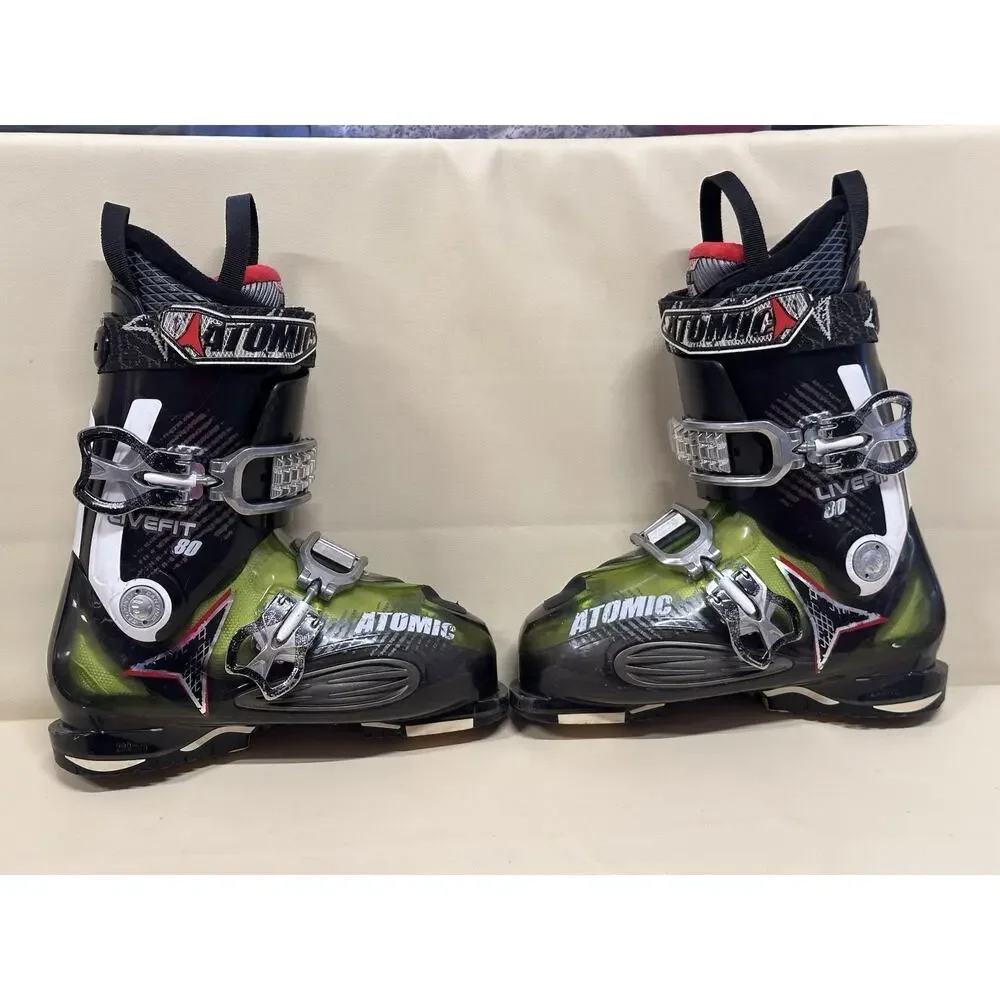 Atomic Live Fit 80 Size 25-25.5 299MM Ski Boots Neon Green Red Black Men’s 7-7.5